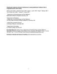 Weight gain trajectory and pain interference in young adulthood: Evidence from a longitudinal birth cohort study by Jamie Lynch