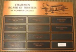 Plaque from Board of Trustees Room in Todd Wehr Library