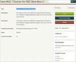 Charter for SNC Beta Beta Chapter