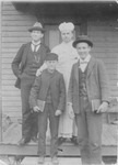Abbot Pennings With First Two Students of St. Norbert