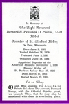 Abbot Bernard H. Pennings Prayer Card