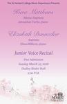 Junior Recital - Kiera Matthews and Elizabeth Dannecker