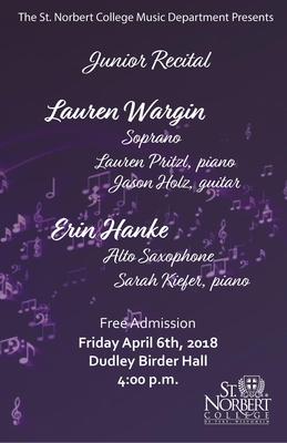 Junior Recital - Lauren Wargin and Erin Hanke