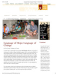 Fall/Winter 2014: Language of Hope, Language of Change