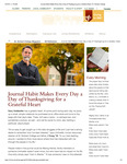Fall/Winter 2014: Journal Habit Makes Every Day a Day of Thanksgiving for a Grateful Heart by St. Norbert College