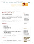 Fall/Winter 2014: Is College Worth It? by St. Norbert College