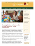 Summer 2014: Housing Choices on Campus Knit Friends Together in Living Communities by St. Norbert College