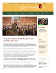 Fall/Winter 2015: Numbers Matter With Academically Gifted Applicants by St. Norbert College