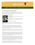 Fall/Winter 2016: 2016 Alumni Award Winners by St. Norbert College