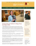 Spring 2016: Destined for St. Norbert College Since the Early 1890s by Bonnie McVey