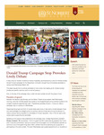 Spring 2016: Donald Trump Campaign Stop Provokes Lively Debate by St. Norbert College