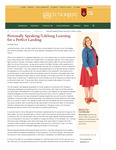 Fall/Winter 2019: Personally Speaking/Lifelong Learning for a Perfect Landing by Sarah Parks