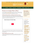 Spring/Summer 2020: Return-to-Campus Plan in Place by St. Norbert College